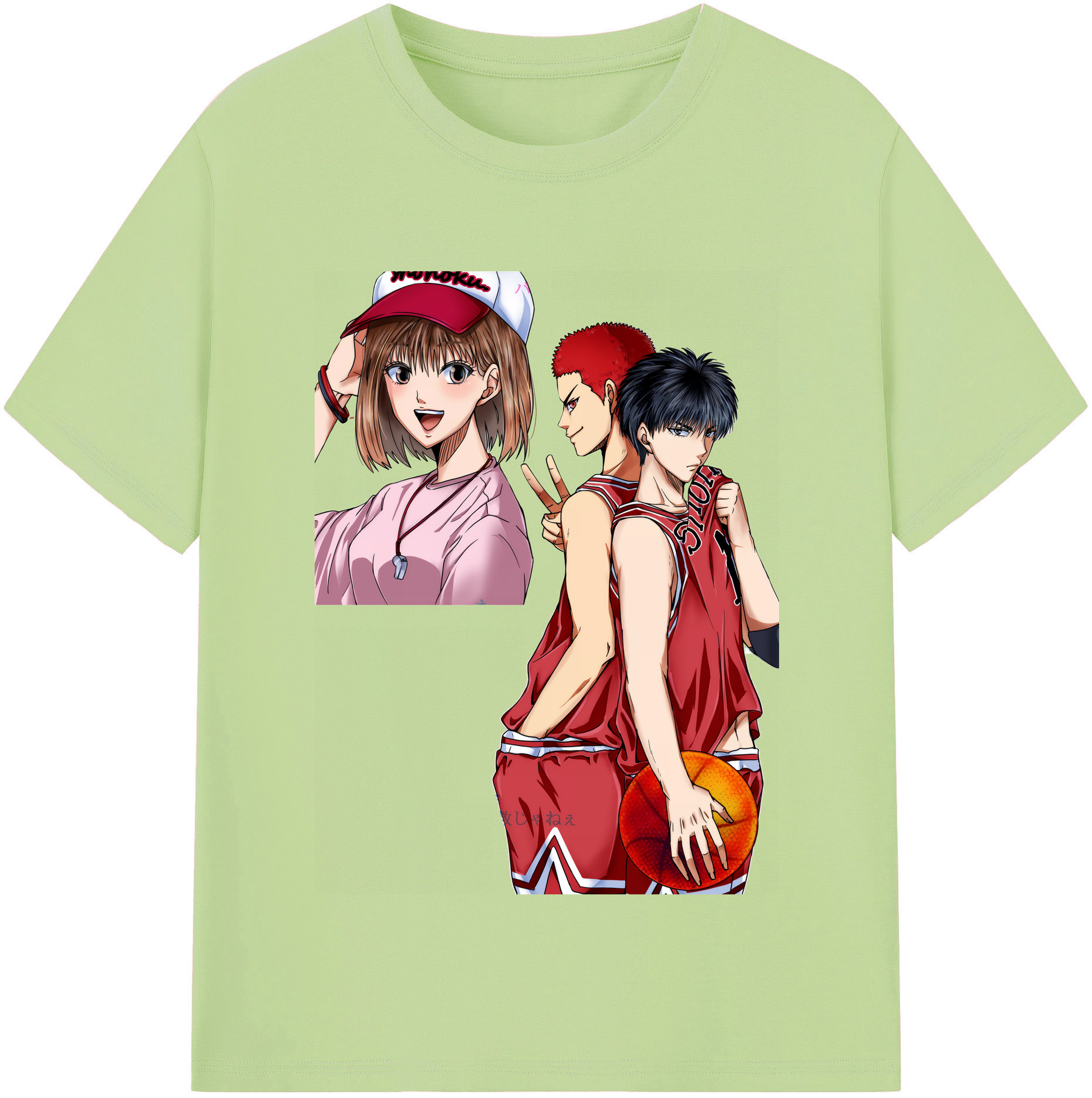 SLAM DUNK／スラムダンク 綿100％半袖Tシャツ（フロントプリント）